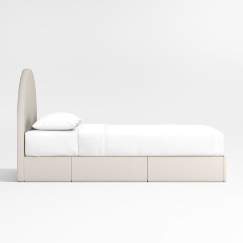 Emma Cream Upholstered Arched Kids Twin Headboard