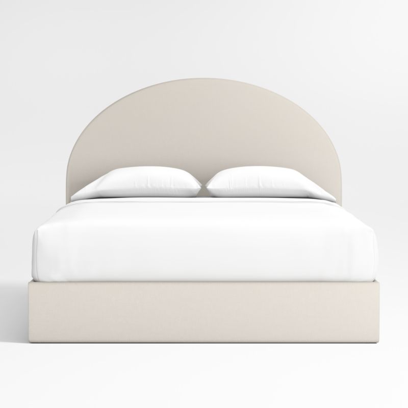 Emma Cream Upholstered Arched Kids Twin Headboard