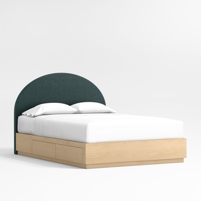 Rainey Walnut Wood and Natural Cane Kids Twin Bed