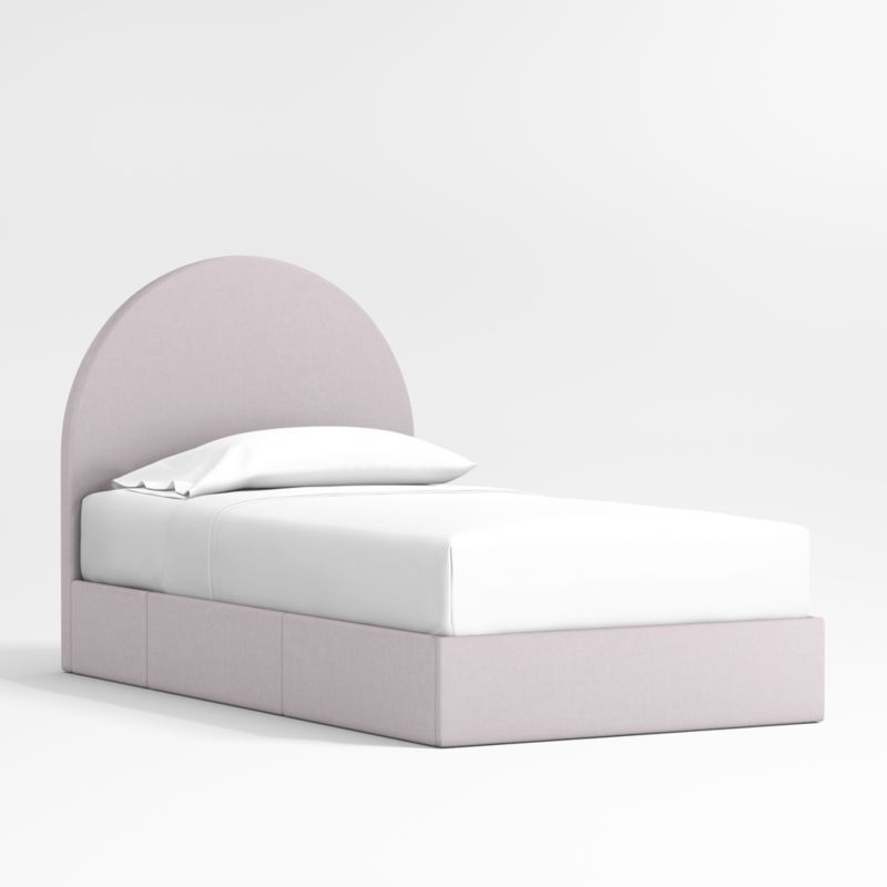 Emma Lilac Upholstered Arched Kids Twin Storage Bed - image 0 of 4