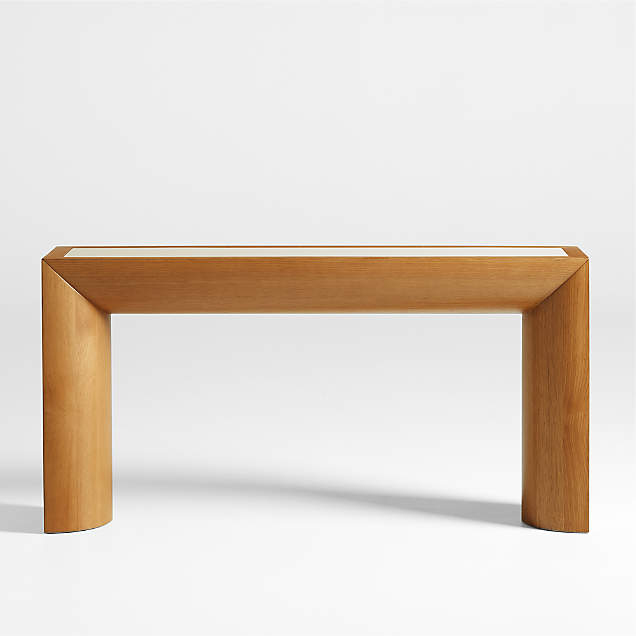 Oasis Oval Wood Console Table + Reviews | Crate & Barrel