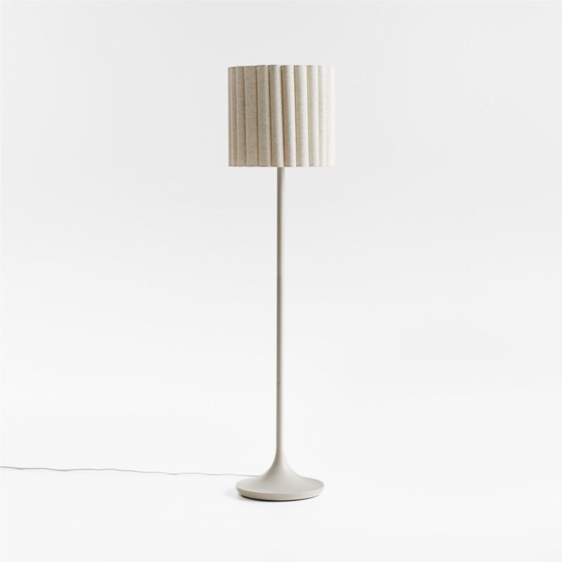 Emme Pleated Linen Kids Floor Lamp