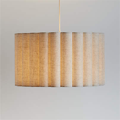 Emme Pleated Linen 23" Kids Pendant Ceiling Light