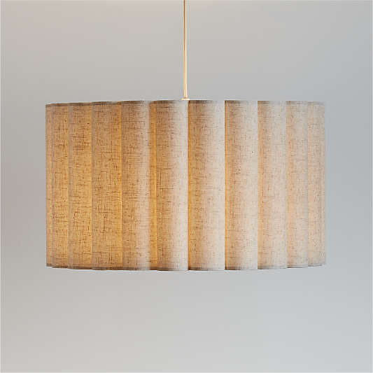 Emme Pleated Linen 23" Kids Pendant Ceiling Light