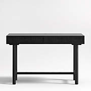 Pilsen Graphite Corner Desk with Glass Top + Reviews | Crate
