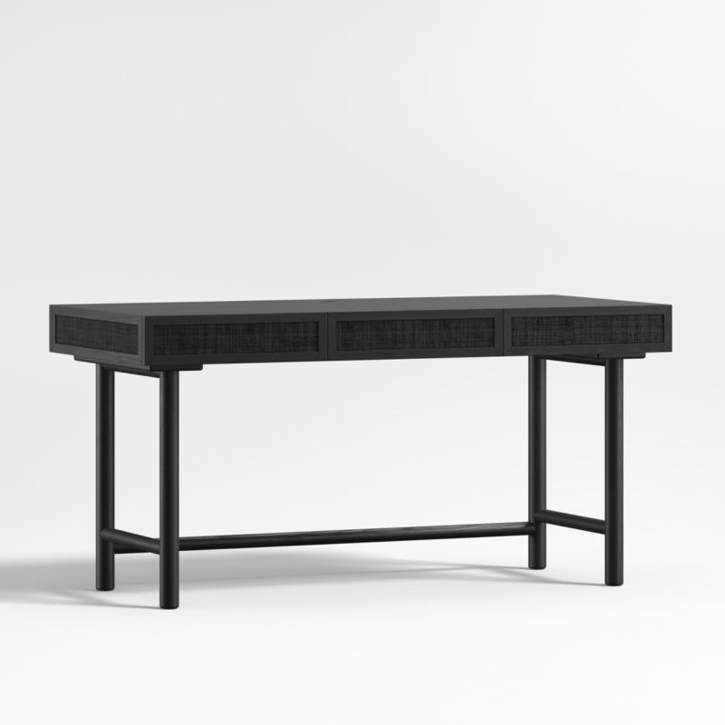 Emmer 60" Charcoal Oak Desk with Outlet - image 3 of 10