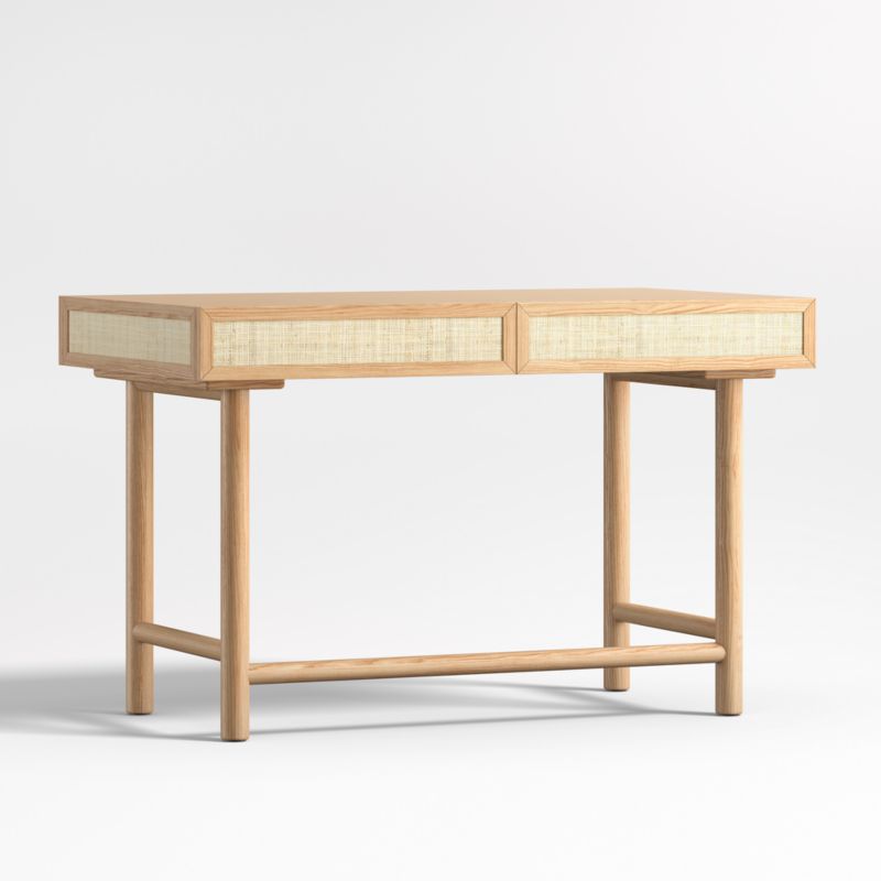 Emmer 48" Natural Oak Desk with Outlet - image 6 of 9