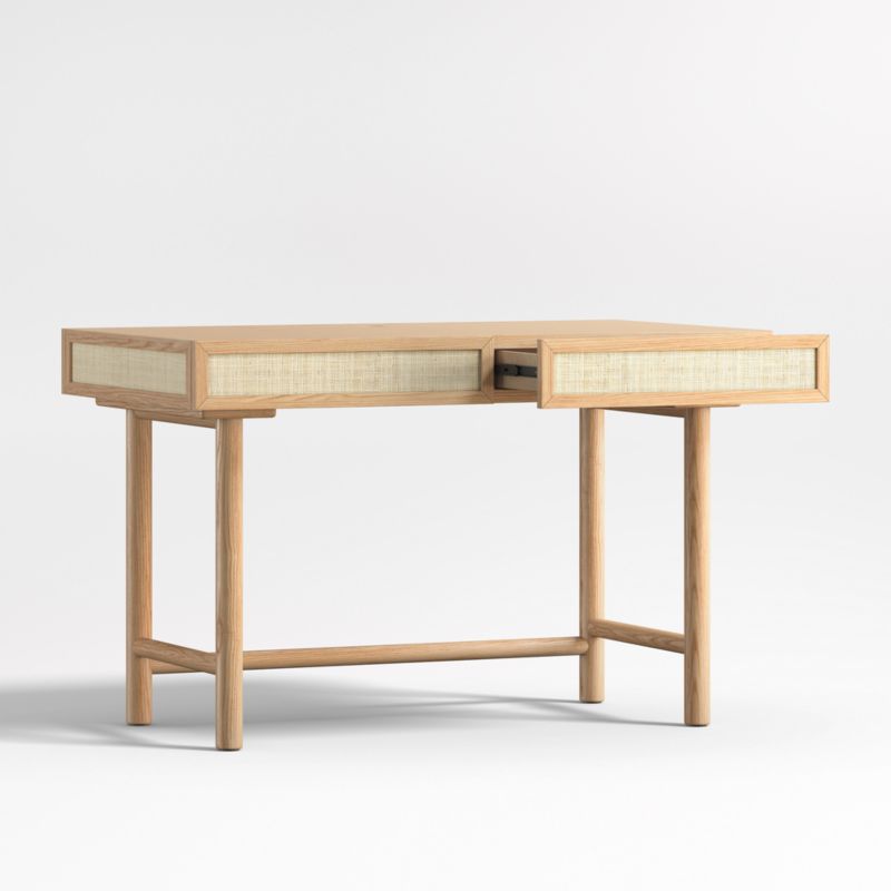 Emmer 48" Natural Oak Desk with Outlet - image 7 of 9