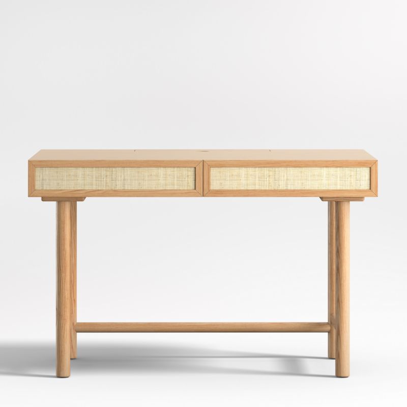 Emmer 48" Natural Oak Desk with Outlet - image 0 of 9