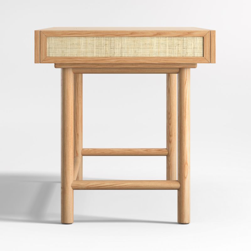 Emmer 60" Natural Oak Desk with Outlet - image 7 of 10