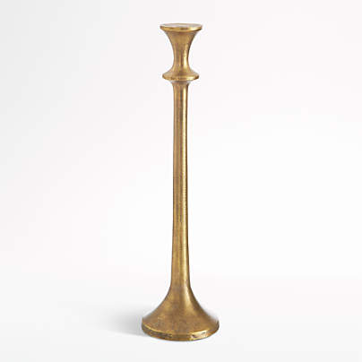 Emmett Antique Brass Taper Candle Holder 14.5"