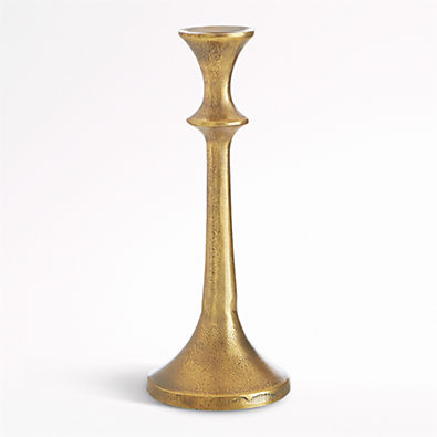 View Emmett Antique Brass Taper Candle Holder 9.25" details