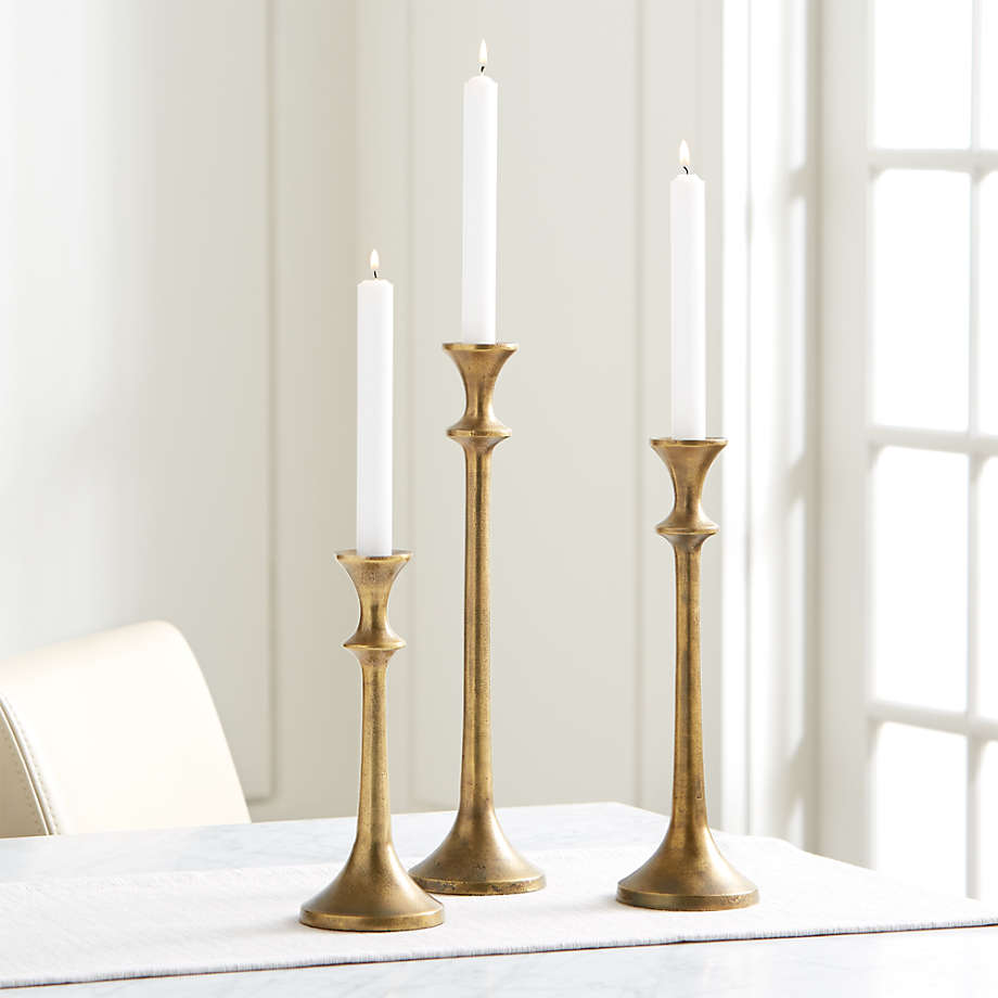 3pcs Candle Stand Brass Taper Candle Holder Stands Wedding Dinner Home  Decor