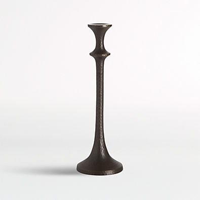 View Emmett Bronze Taper Candle Holder 12" details