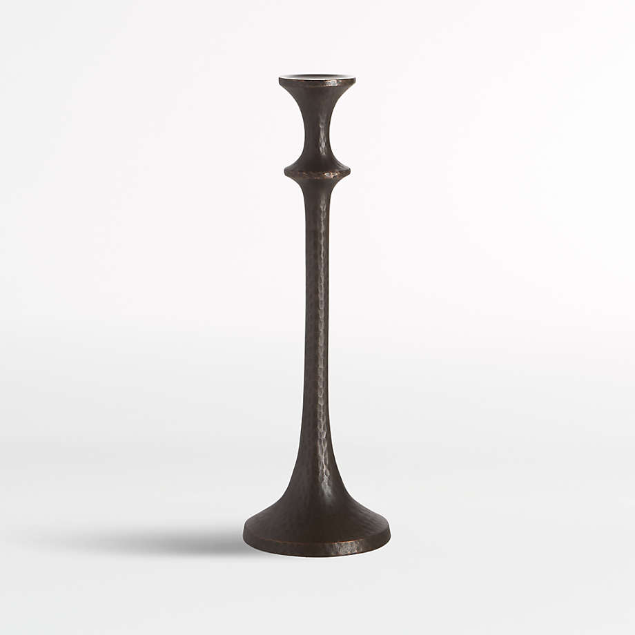 Emmett Bronze Taper Candle Holder 12" + Reviews Crate & Barrel