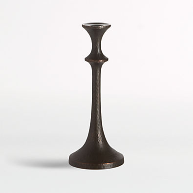 View Emmett Bronze Taper Candle Holder 9.25" details