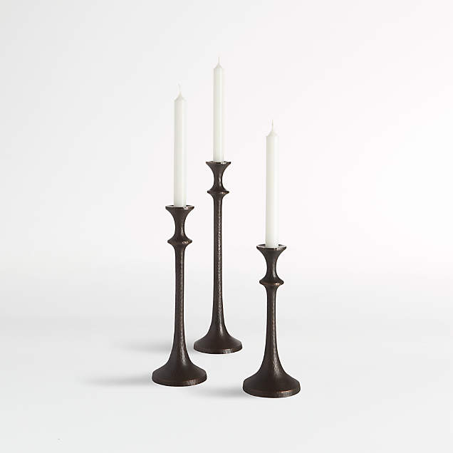 Wood Taper Candle Holder + Reviews Crate & Barrel