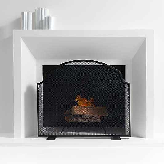 Emmy Black Fireplace Screen