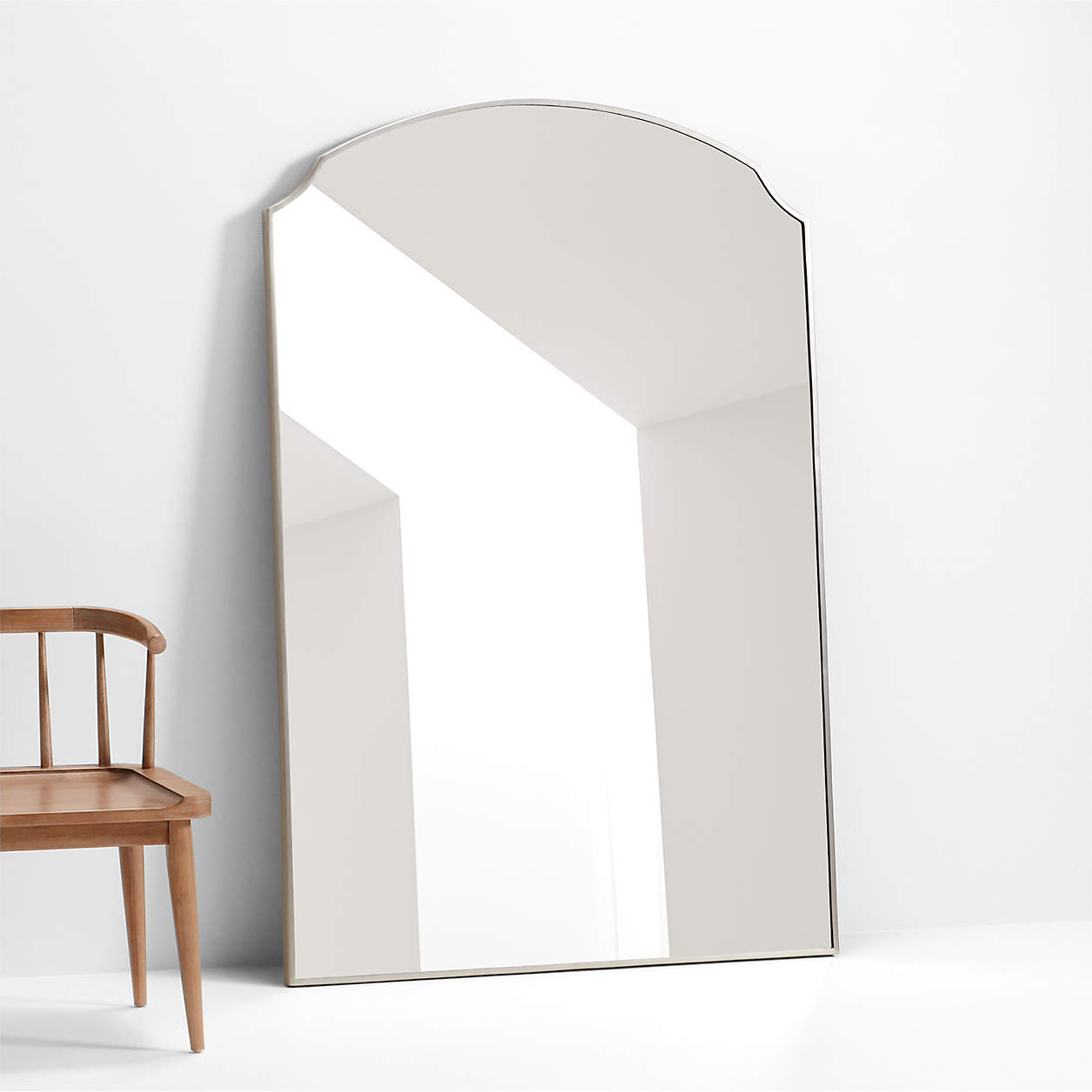 Emmy Pewter Floor Mirror + Reviews Crate & Barrel