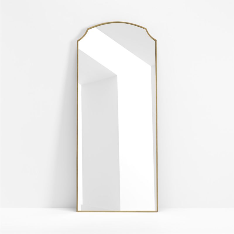 Emmy Narrow Brass Arch Floor Mirror 32"x76.25" - image 2 of 5