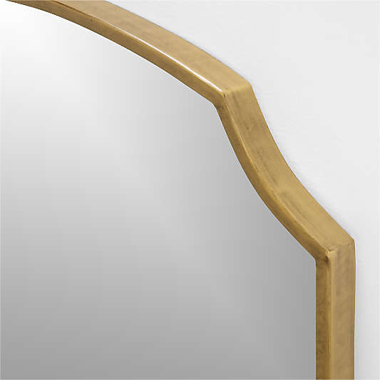 Emmy Narrow Brass Arch Floor Mirror 32"x76"