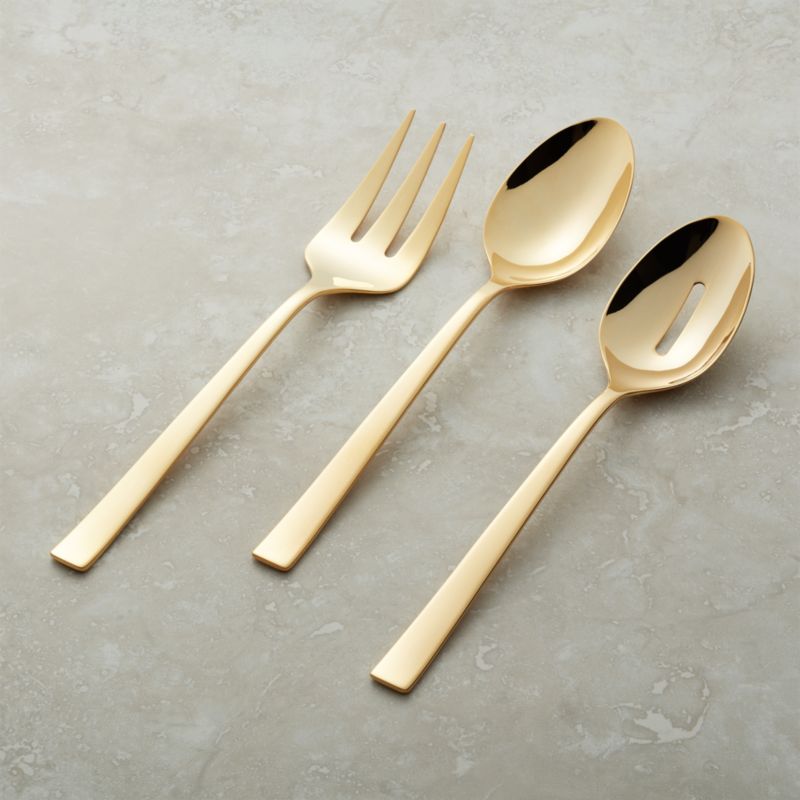 Ellenore Gold 3-Piece Serving Set - image 0 of 14