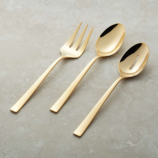 Emory Gold 3-Piece Serving Set