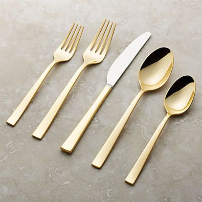 View Ellenore Gold 20-Piece Flatware Set details
