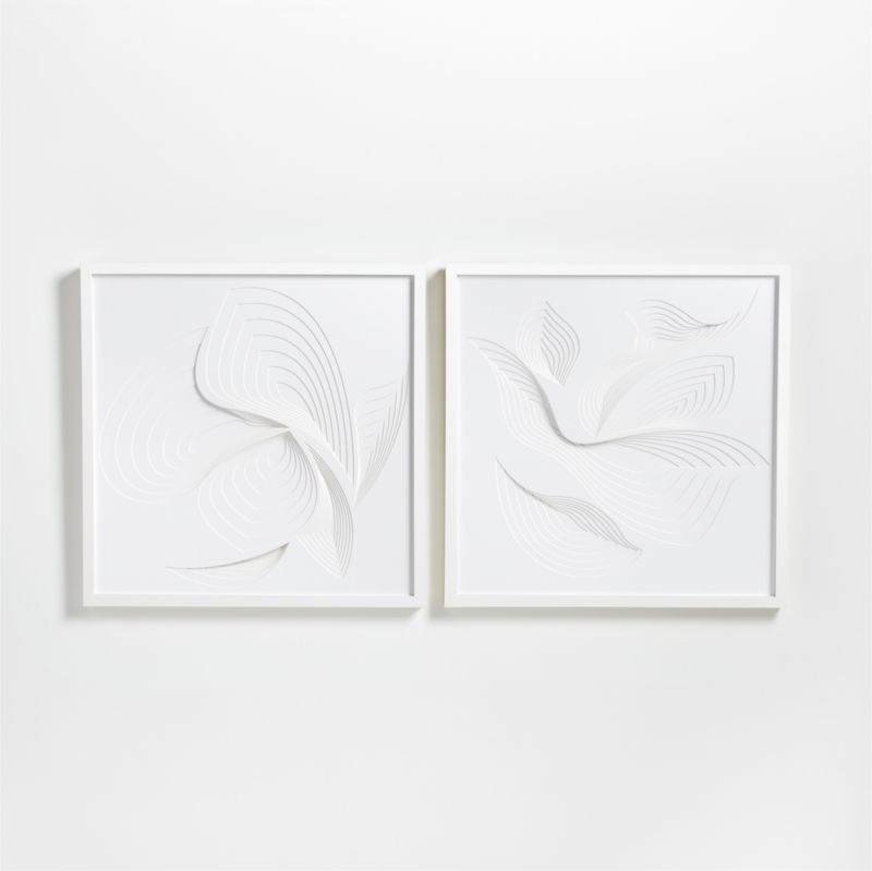 "Ethereal" Framed Paper Wall Art 30"x30" by Jean Kenna