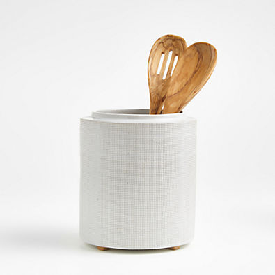 View Ena White Ceramic Utensil Holder details