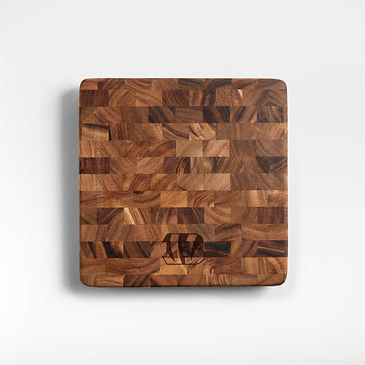 NFL Cincinnati Bengals Square End Grain Cutting Board
