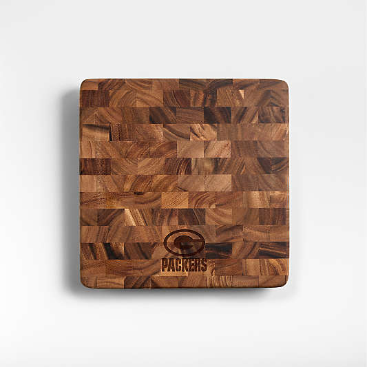 NFL Green Bay Packers Square End Grain Cutting Board