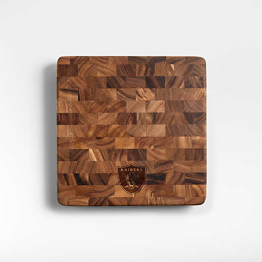 NFL Las Vegas Raiders Square End Grain Cutting Board