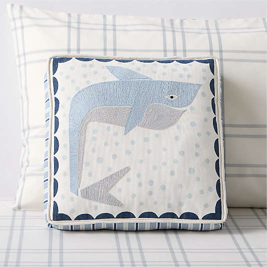 Endangered Animal Sharky McLarky Kids Throw Pillow