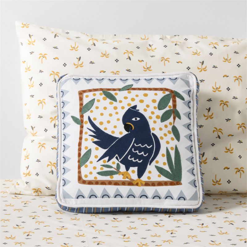 Endangered Animal Paulo Parrot Cotton Kids Throw Pillow - image 0 of 5