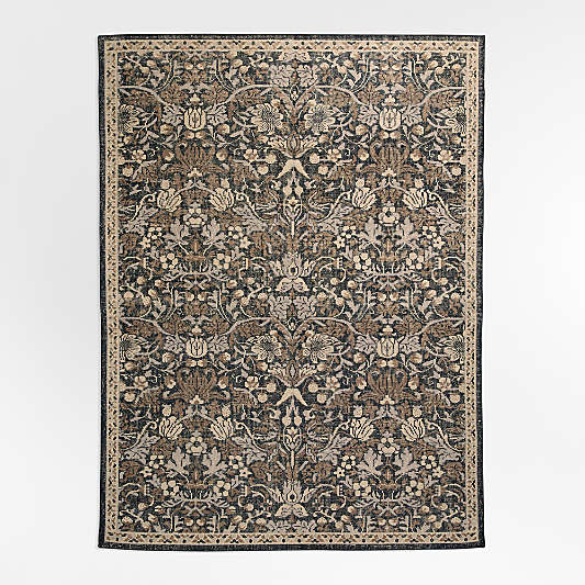 Ennis Performance Traditional Handknotted Deep Brown Rug