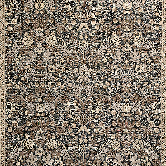 Ennis Performance Traditional Handknotted Deep Brown Rug