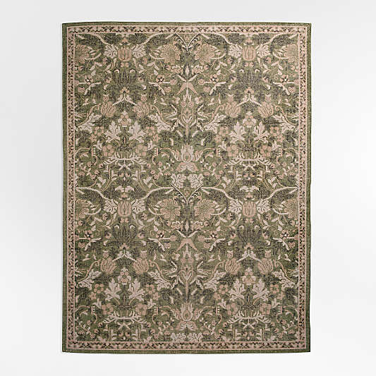 Ennis Performance Traditional Handknotted Green Rug