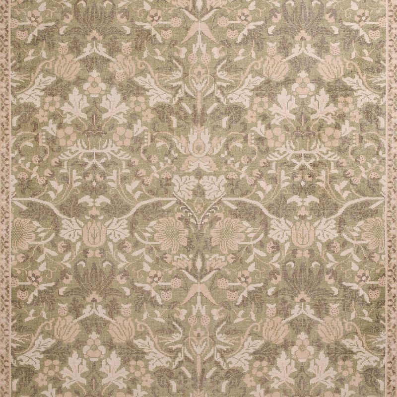 Ennis Performance Traditional Handknotted Green Rug Swatch 12"x18" - image 2 of 3