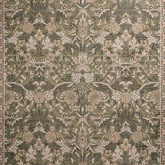 Ennis Performance Traditional Handknotted Green Rug