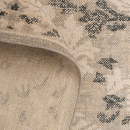 Ennis Performance Traditional Handknotted Grey Rug Swatch 12"x18"