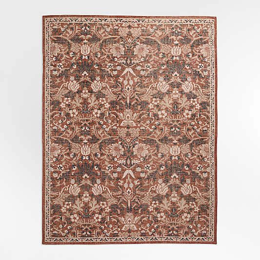 Ennis Performance Traditional Handknotted Rust Red Rug