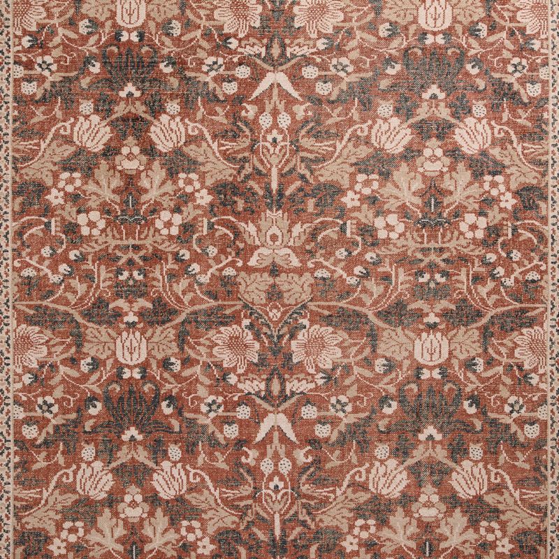 Ennis Performance Traditional Handknotted Rust Red Area Rug 6'x9' - image 3 of 4