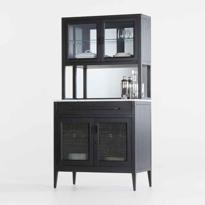 Enzo Bar Cabinet with Hutch Crate Barrel