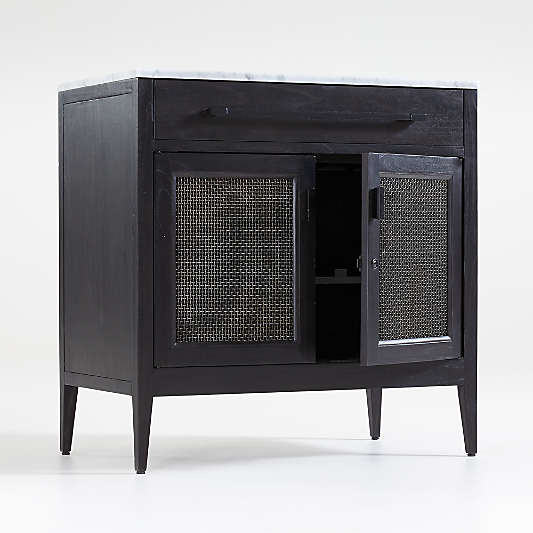 Enzo Small Bar Cabinet with Marble Top