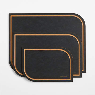 Epicurean Black Paper Composite Geo Cutting Board, Set of 3