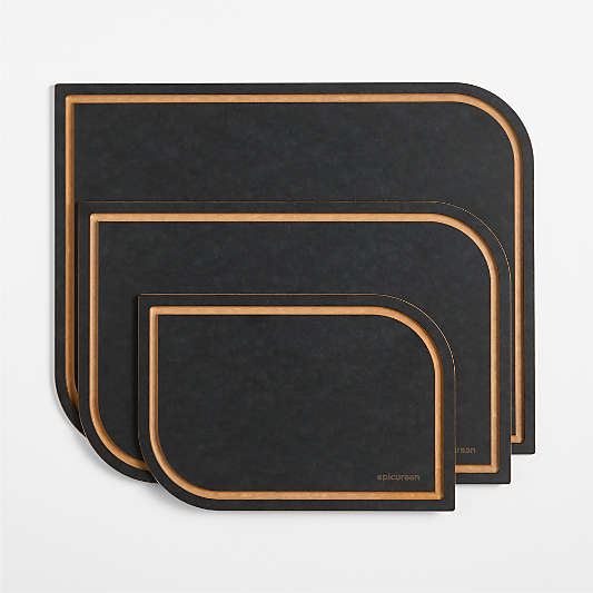 Epicurean ® Black Paper Composite Geo Cutting Board, Set of 3
