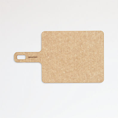 View Epicurean ® Cut-and-Serve Natural Paper Composite Cutting Board with Handle 9"x7.5" details