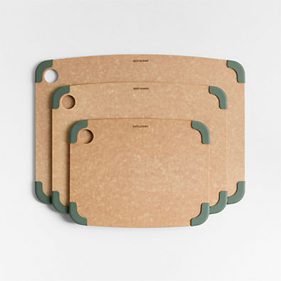 View Epicurean ® Natural and Thyme Non-Slip Paper Composite Cutting Boards, Set of 3 details