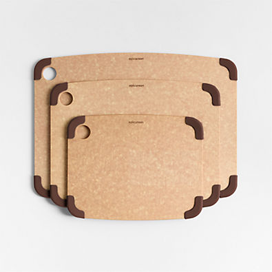 View Epicurean Natural and Mulled Cider Non-Slip Paper Composite Cutting Board, Set of 3 details